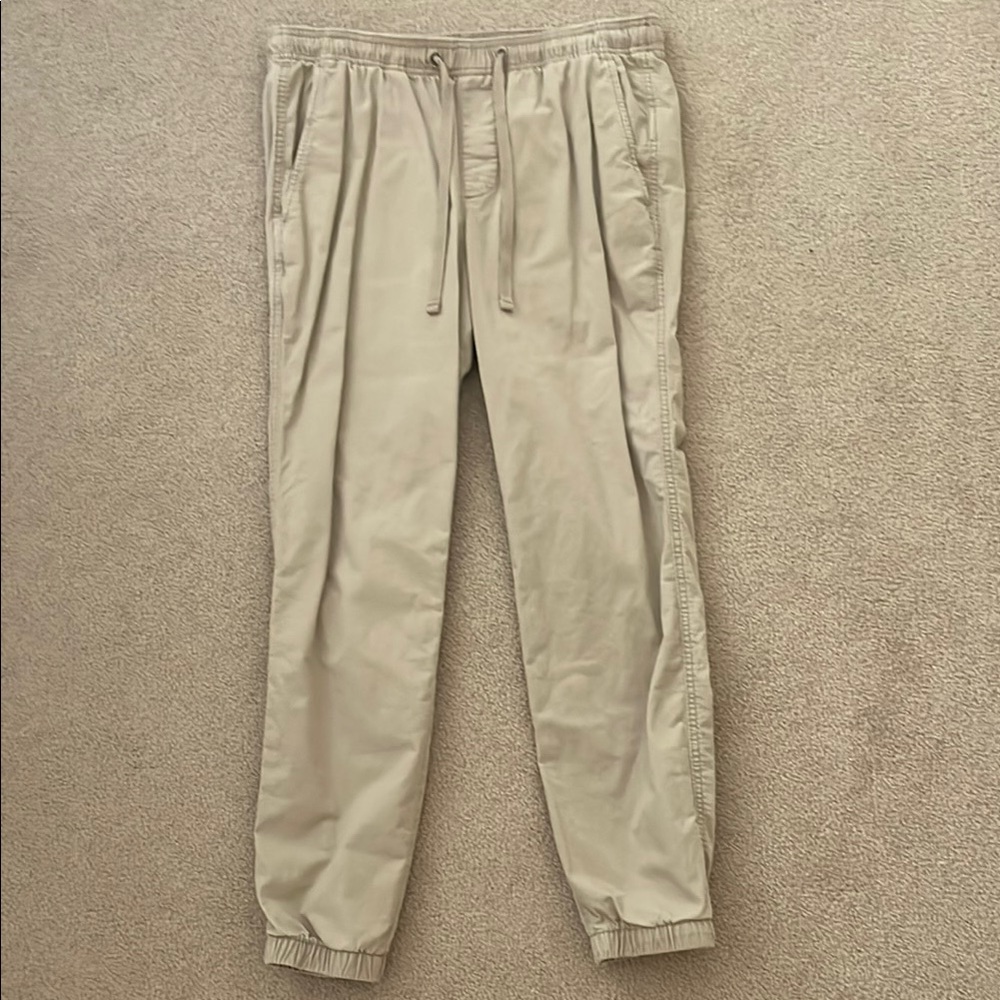 GAP Tan Sweatpants Relaxed Fit Elastic Cuffs